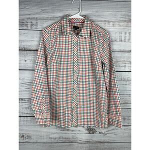 Talbots Multicolor Button Down Top NEW Small Cotton Rainbow Picnic Career Plaid